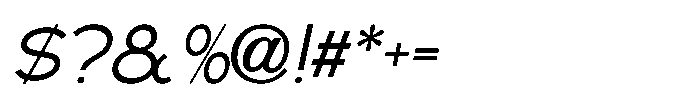 Old Time Sans JNL Oblique Regular Font OTHER CHARS