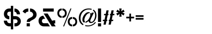 Old Time Stencil JNL Regular Font OTHER CHARS