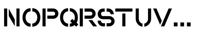 Old Time Stencil JNL Regular Font UPPERCASE