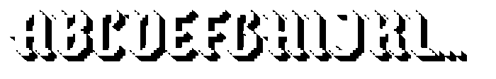 Oldbitz Shadow Font UPPERCASE