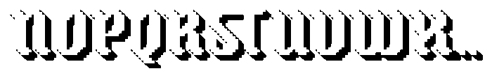 Oldbitz Shadow Font UPPERCASE