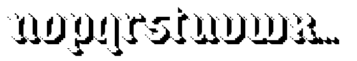 Oldbitz Shadow Font LOWERCASE