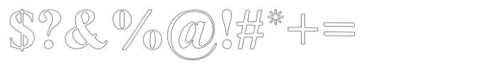 Oldink Outline Font OTHER CHARS