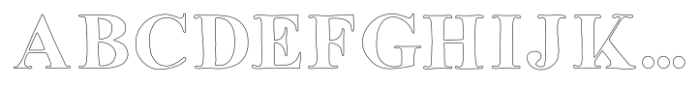 Oldink Outline Font UPPERCASE