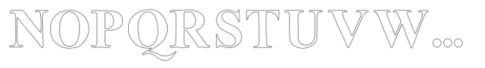 Oldink Outline Font UPPERCASE