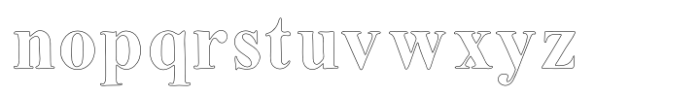 Oldink Outline Font LOWERCASE