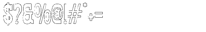 Oldrige Outline Font OTHER CHARS