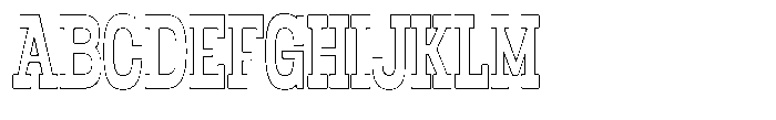Oldrige Outline Font UPPERCASE