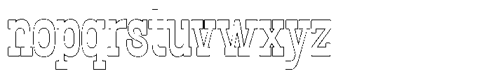 Oldrige Outline Font LOWERCASE