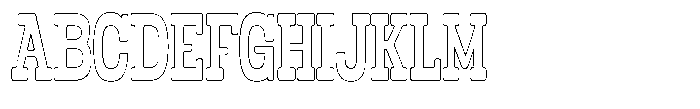 Oldrige Rounded Outline Font UPPERCASE