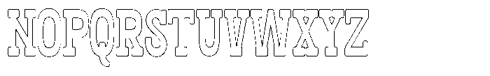 Oldrige Rounded Outline Font UPPERCASE
