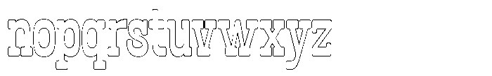 Oldrige Rounded Outline Font LOWERCASE
