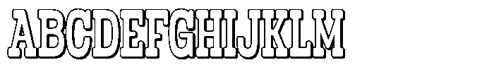 Oldrige Rounded-Shadow Font UPPERCASE