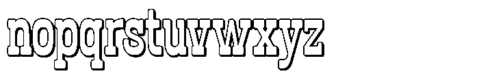 Oldrige Rounded-Shadow Font LOWERCASE