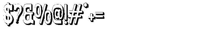 Oldrige Shadow Font OTHER CHARS