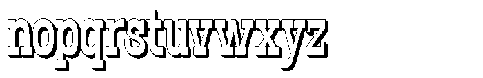 Oldrige Shadow Font LOWERCASE