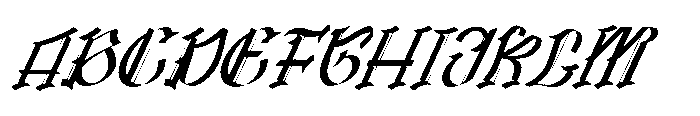 Oldstone Lines Italic Font UPPERCASE
