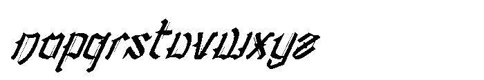 Oldstone Lines Italic Font LOWERCASE