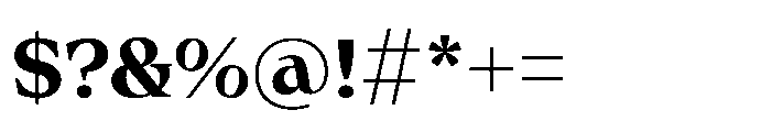 Olin Bold Font OTHER CHARS