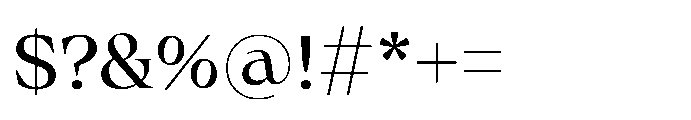 Olin Extra Light Font OTHER CHARS