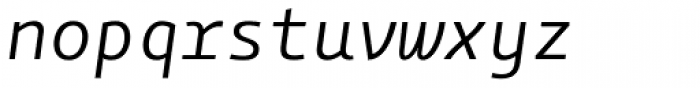 OliveGreen Mono Italic Font LOWERCASE