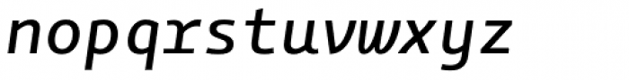 OliveGreen Mono Medium Italic Font LOWERCASE