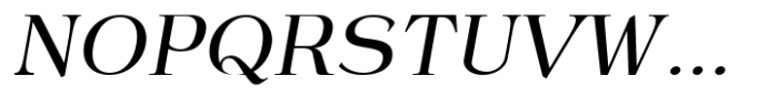 Oliver Serif Regular Italic Font UPPERCASE