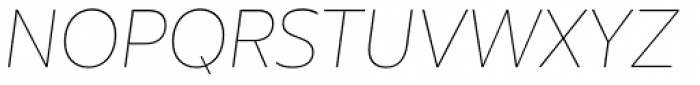 Olivetta Thin Italic Font UPPERCASE