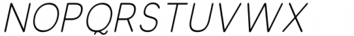 Olivette Sans Extra Light Italic Font UPPERCASE