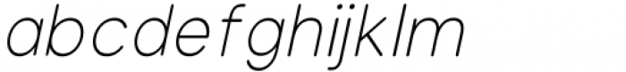 Olivette Sans Extra Light Italic Font LOWERCASE