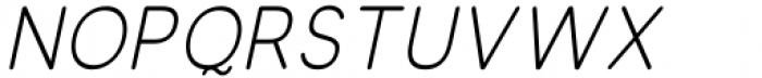 Olivette Sans Light Italic Font UPPERCASE