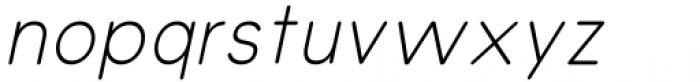 Olivette Sans Light Italic Font LOWERCASE