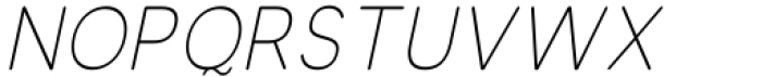 Olivette Sans Thin Italic Font UPPERCASE