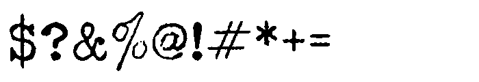 Olivetti Lettera Font OTHER CHARS