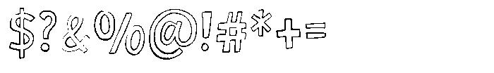 Olivia Jenisen Outline Font OTHER CHARS
