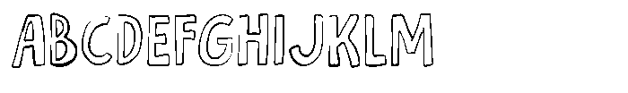 Olivia Jenisen Outline Font UPPERCASE