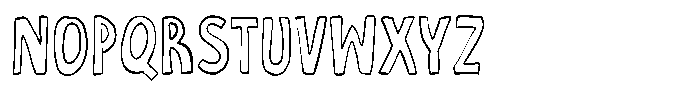 Olivia Jenisen Outline Font UPPERCASE