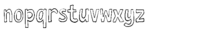 Olivia Jenisen Outline Font LOWERCASE