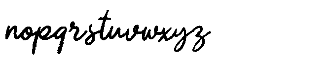 Olivia Jenisen Script Font LOWERCASE