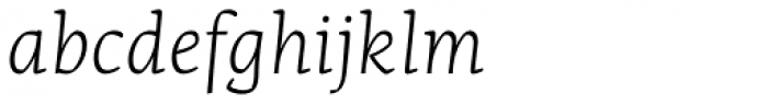 Olivia Serif Light Italic Font LOWERCASE