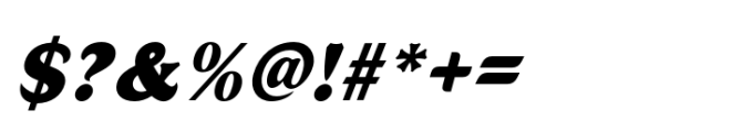 Oliviera Black Italic Font OTHER CHARS