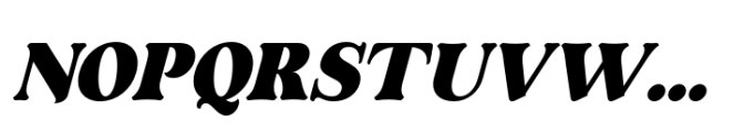 Oliviera Black Italic Font UPPERCASE