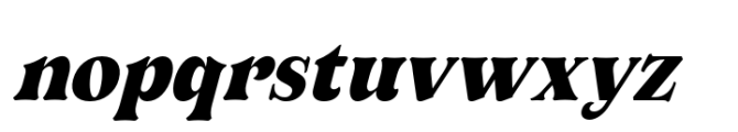 Oliviera Black Italic Font LOWERCASE
