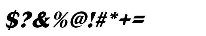 Oliviera Extra Bold Italic Font OTHER CHARS