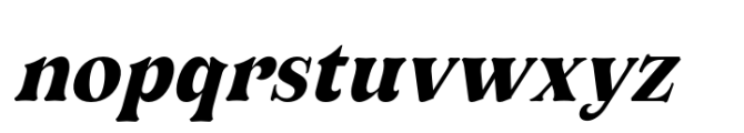 Oliviera Extra Bold Italic Font LOWERCASE