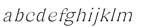 Oliviera Extra Light Italic FONT