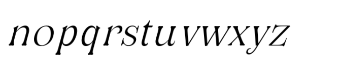 Oliviera Light Italic Font LOWERCASE