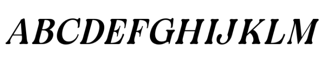 Oliviera Medium Italic Font UPPERCASE