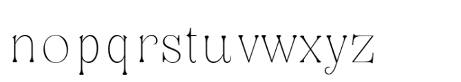 Oliviera Thin Font LOWERCASE