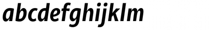 Olivine Narrow Semi Bold Italic Font LOWERCASE